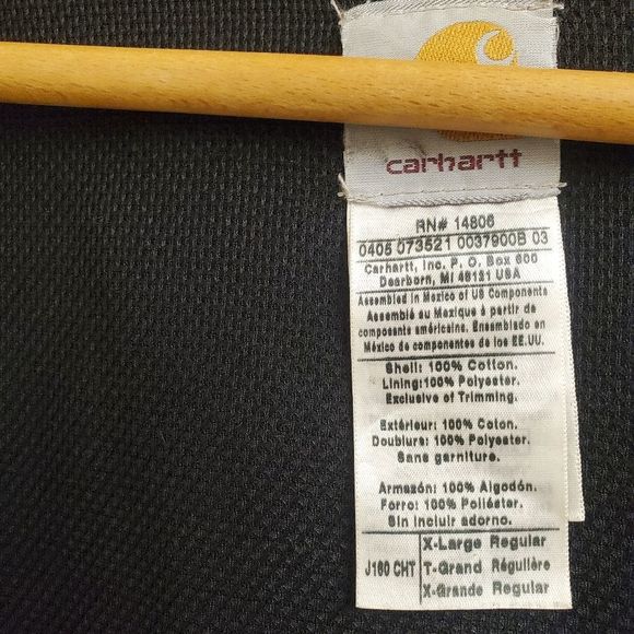 Rare Vintage carhartt thermal lined canvas jacket size men's XL - Picture 7 of 7